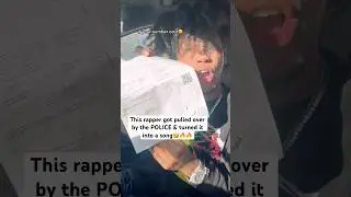 The POLICE pulled this rapper over and he turned it into a SONG😳🔥 #rap #freestyle #hiphop #shorts