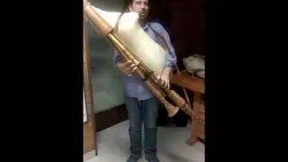 Marco Tomassi playing the zampogna.