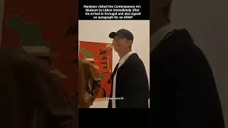 Namjoon was spotted at the Contemporary Art Museum in Lisbon, Portugal....