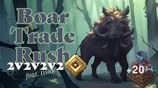 Northgard 2022 | August 802 Victory! | Boar Trade Rush 2v2v2v2 Ragnarok  | feat.Tisak | 600GP