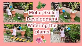 MOTOR SKILLS DEVELOPMENT  WATERING THE PLANTS | ACTIVITY FOR KIDS