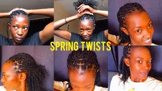 How to : Springtwist your own natural hair. Easy and beginner friendly 