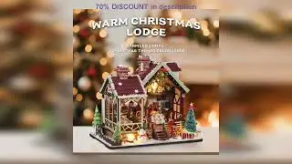 #Christmas Night Warm House - Miniature Dollhouse DIY Kit with Music Box, Desktop Decor, Creative G