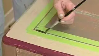 Antique distressed paint finish furniture technique