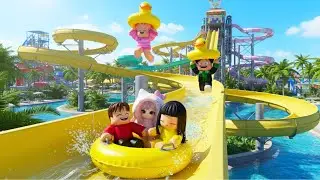 SERU SERUAN! YUTA MIO dan HARABI Main Air Perosotan DI WATERPARK TERTINGGI dan TERBESAR di ROBLOX