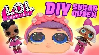 LOL Surprise Dolls DIY Sugar Queen Play-Doh Portrait! Featuring Dollface, Diva, and Learning Colors!