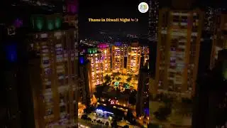 Thane Diwali 2025 Drone View | City of Lights | Stunning Night Festival Vibes Shorts
