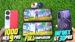 ⚡Infinix gt 30 pro vs iQOO neo 9 pro full Comparison | neo 9 pro vs infinix gt 30 pro 120 fps bgmi