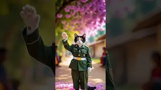 A Cat Join army camp #shorts #viral #trending #cat #edm #music #funny #viralupdate #viralstory