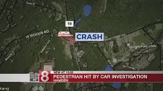 Pedestrian hit by car in Hamden