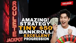VERY CREATIVE ROULETTE STRATEGY WITH A TINY STARTING BANK ROLL OF ONLY $50 BUCKS! AMAZING COVERAGE!😇