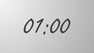 1-Minute Countdown Timer | (White Smoke &rarr; Silver Chalice) &times; Dune