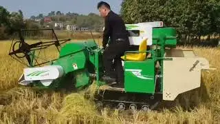 Track Type Combine Harvester  with 300 kg Stock Capacity     Latest Technology   TNS Machinery