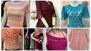 Nuevo y atractivo patr&oacute;n de blusa de encaje de crochet 