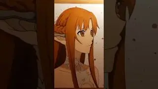 Asuna yuuki#drawing#tutorial#anime#sword art online#anime#drawing#tutorial#video#art with saniya