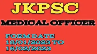 Jkpsc medical officer vacancy 2023 #viral #latest #job #jk