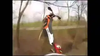 First Person Dirt Bike Flying Crash