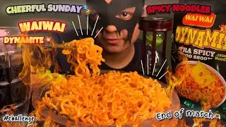ASMR MUKBANG EATING WAIWAI DYNAMITE XTRA SPICY BAMBOO SHOOT INSTANT NOODLES CHALLENGE💥