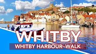 WHITBY ENGLAND | Walk through Whitby including Harbour, Whitby Bridge opening, Streets & Shops