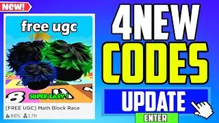*SECRET UPDATE!* | FREEE UGC MATH BLOCK RACE CODES 2024