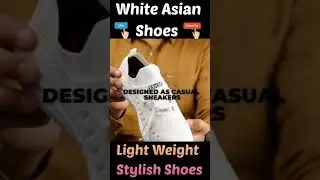 Asian White Shoes, Walking Running Shoes, Trendy White Zym Shoes #MenShoes #AsianShoes