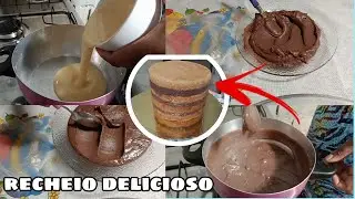 Recheio de brigadeiro para bolos + montagem de bolo