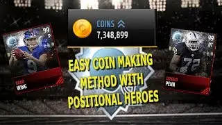 EASY COIN MAKING METHOD WITH POSITIONAL HEROES!! MADDEN MOBILE 17