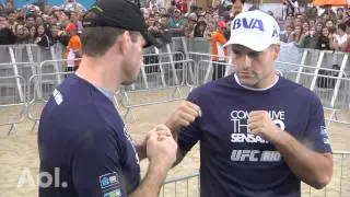 UFC 134 Video: Massive Crowd Shows Up to Beach Media Workouts