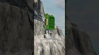 Garbage truck driver fall from mountain #beamngdrive #dumper #india #truck #garbage #shorts #fall