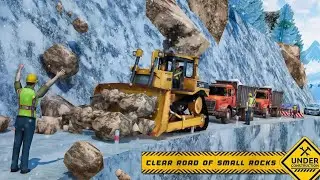 Snow Offroad Construction Excavator || Construction Game || 3D Games