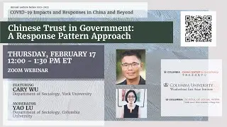 Chinese Trust in Government: A Response Pattern Approach