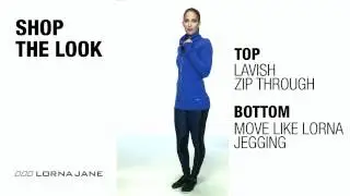 LORNA JANE // TOP: LAVISH ZIP THROUGH // BOTTOM: MOVE LIKE LORNA JEGGING