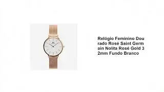 Rel&oacute;gio Feminino Dourado Ros&eacute; Saint Germain Nolita Ros&eacute; Gold 32mm Fundo Branco