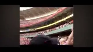 The last 7th inning stretch at Riverfront Stadium/Cinergy Field 2002