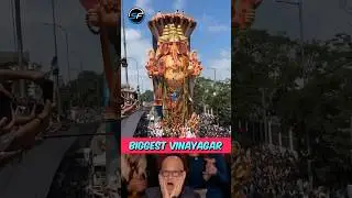 🕉️ Biggest Ganesha Idol in Khadirabad 😲 | Ganesh Chaturthi 🙏 #shorts #ganeshchaturthi #vinayagar