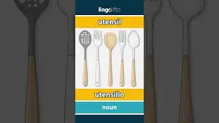 🇬🇧🇵🇹 utensil - utens&iacute;lio : learn English : vamos aprender ingl&ecirc;s : vocabulary builder