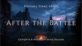 After the Battle — Campfire & Wind ASMR | Fantasy Sleep Sounds (No Music)