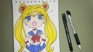 How to draw Sailor Moon