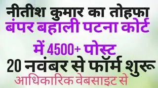 New Jobs Vacancy in Patna/District Court in India 2022