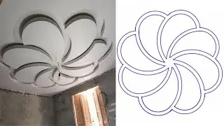 طريقة تصميم ديكور وردة بالجبس trasaj dicor lwarda | gabs salon