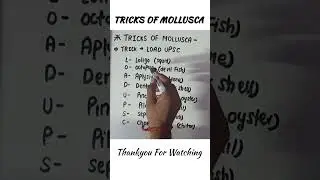 TRICKS OF PHYLUM MOLLUSCA || ANIMAL KINGDOM || NEET  #physicswallah #neet2024