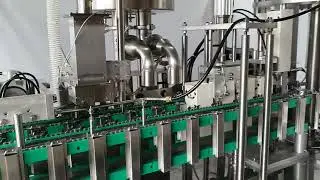 Розлив и упаковка  в картонную упаковку типа PURE-PAK на автомате 