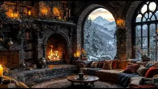Warm Fireplace Ambience for Deep Sleep, Reading & Stress Relief  ❄️🔥
