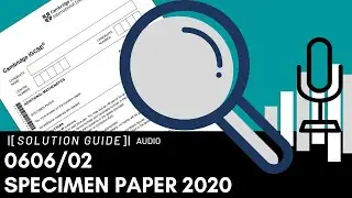 0606/02/SP/20 Additional Mathematics Specimen Paper 2 Marking Scheme (MS) *Audio Voiceover