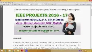 Audio Authentication by Exploring the Absolute Error Map of ENF Signals