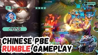 Badlands Baron RUMBLE Gameplay (Chinese PBE)🔥 - WILD RIFT CHINA SERVER