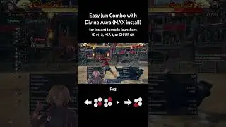 Easy 100+ damage Jun Combo with MAX install (Divine Aura) #tekken8 #season2 #combo #junkazama