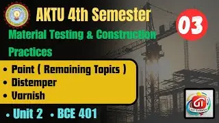 Paint | Distemper | Varnish | Unit 2 | AKTU | BCE401| Material testing and Construction Practices