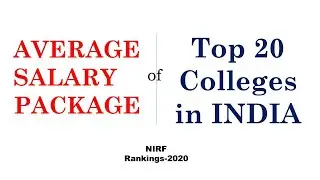 Average salary package for graduates | Top 20 colleges in India | NIRF Rankings-2020