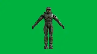 Halo 3 Master Chief Spinning & Undulating in Front of a Green Screen